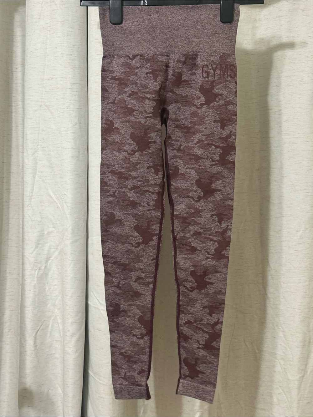 Gymshark Camo Leggings- Burgundy